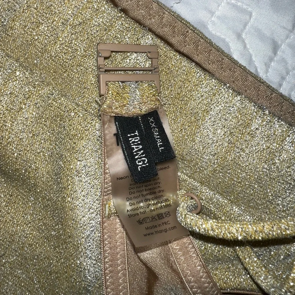 Triangl Swimwear Gold Shimmer Bikini